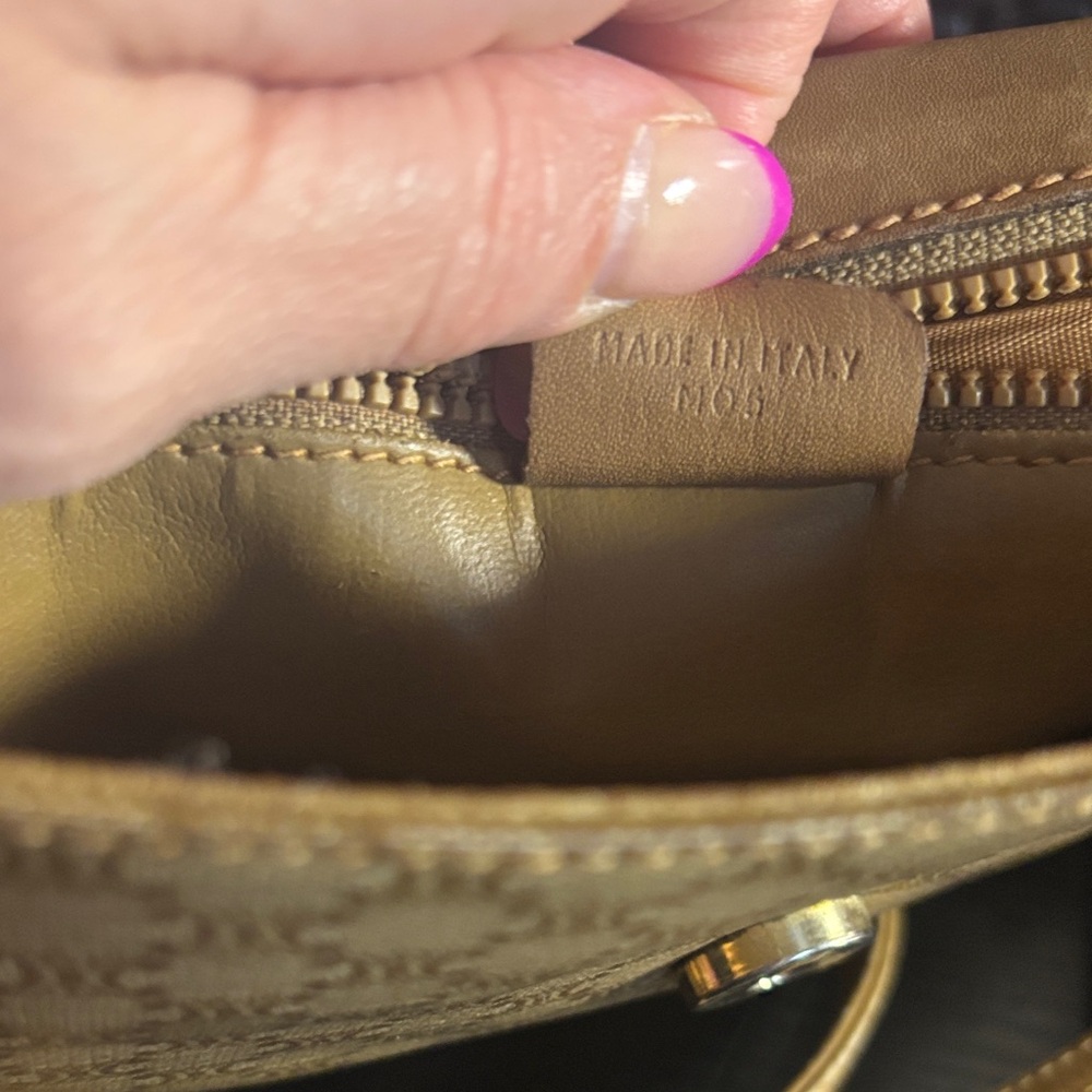 Celine vintage Tan Patterned Shoulder Bag - Picture 14 of 17